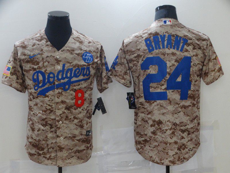 Men Los Angeles Dodgers 24 Bryant Camo Game New 2021 Nike MLB Jersey